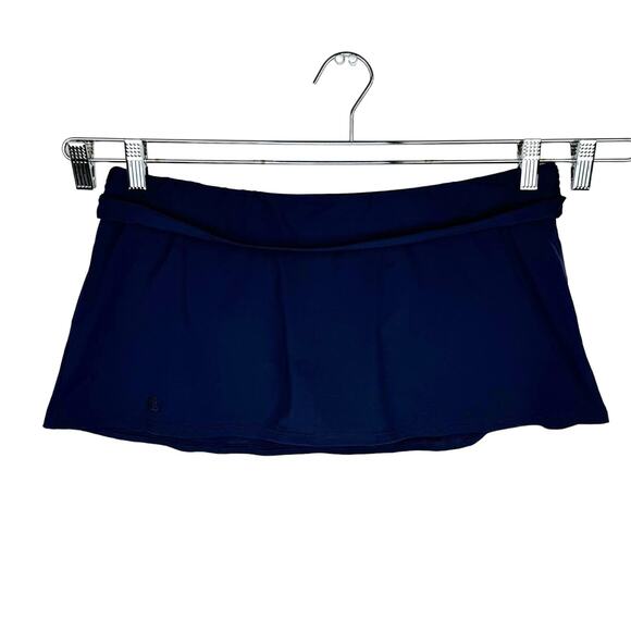 Lauren Ralph Lauren Other - Lauren Ralph Lauren Navy Blue Stretch‎ Shirred Waist Skirt Bikini Bottom Sz 12